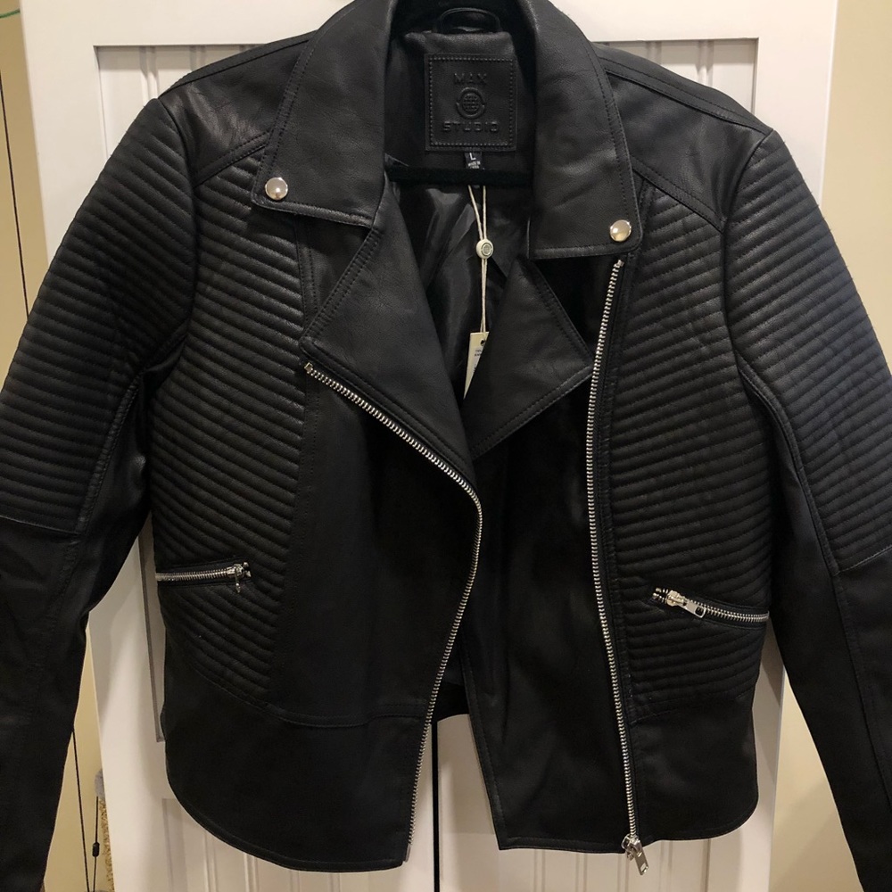 Max Studio Faux Leather Jacket
